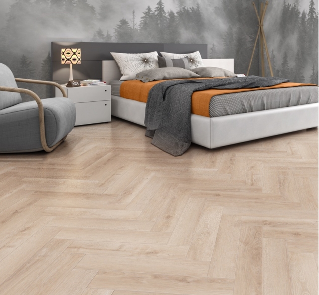 Виниловый ламинат SPC "Cronafloor" Herringbone Дуб Дижон (640*128*4,5 мм) — купить в Екатеринбурге